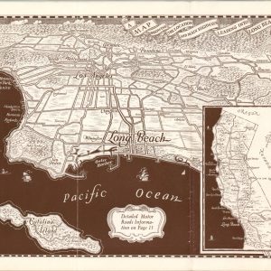 A Map Showing the Location and Main Highways Leading into Long Beach