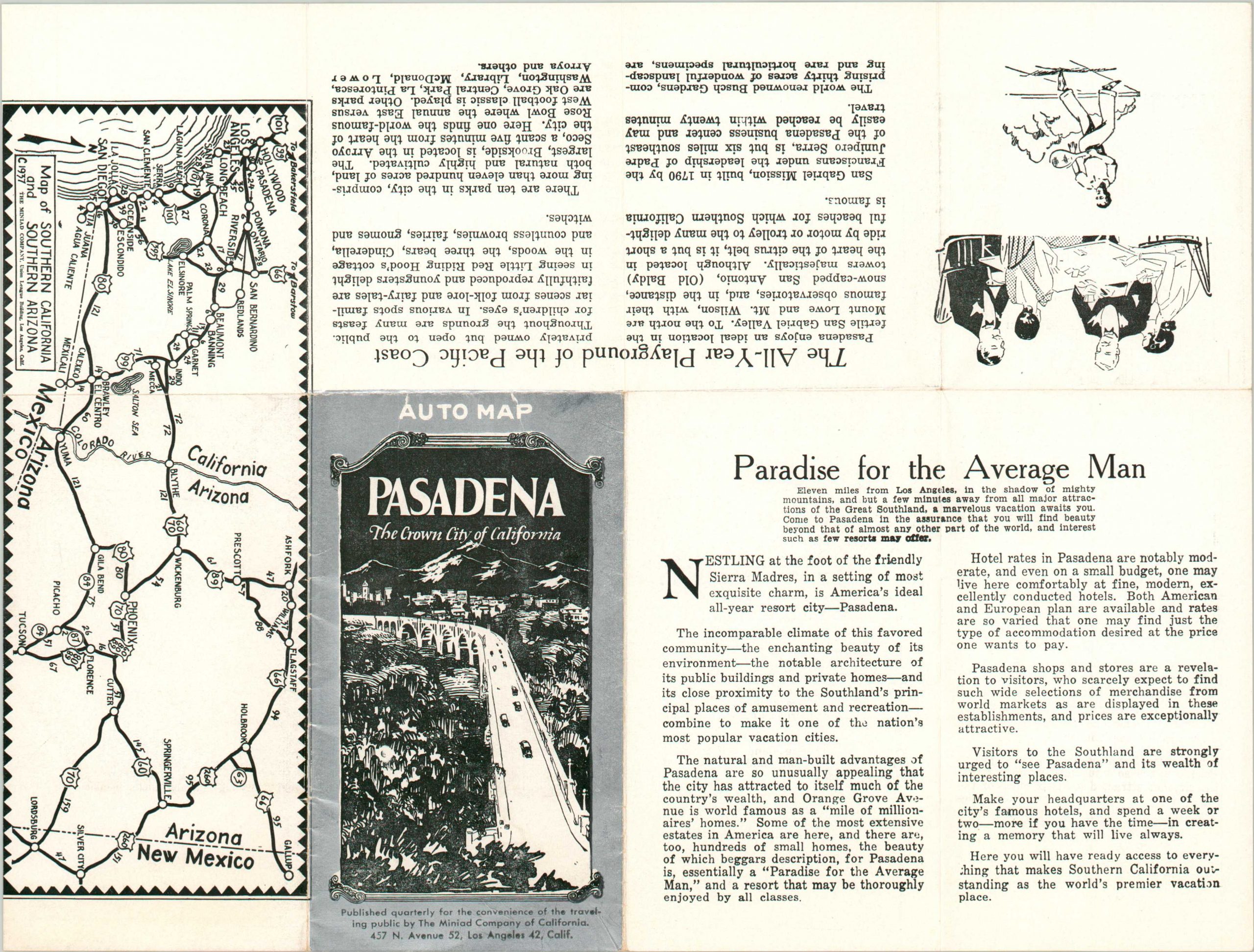 Pasadena the Crown City of California Auto Map