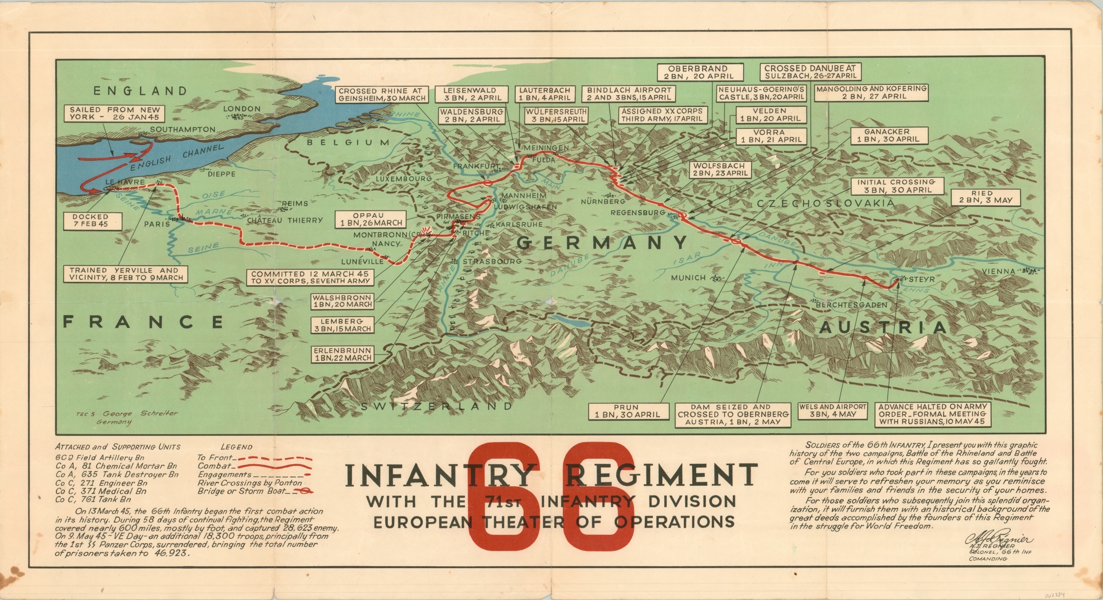 66 Infantry Regiment with the 71st Infantry Division European Theater of Operations