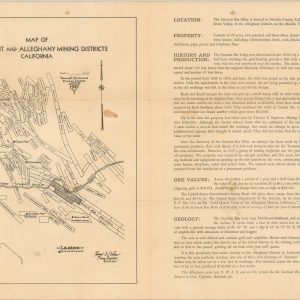 Map of Snow Point and Alleghany Mining Districts California
