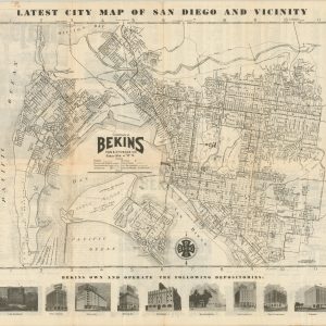 Latest City Map of San Diego and Vicinity
