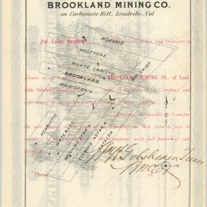 Map Showing the Property of the Brookland Mining Company