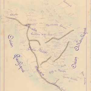 Set of six double sided manuscript maps