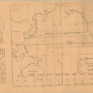 Souvenir Map U.S.S. Talladega APA 208 16 June '46