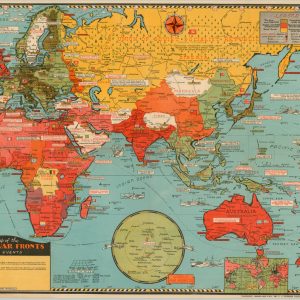 Map of the World War Fronts Dated Events