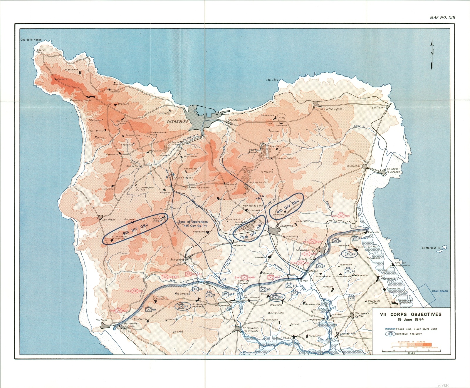VII Corps Objectives 19 June 1944