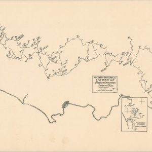 Set of five maps showing the VI Corps Route during WWII
