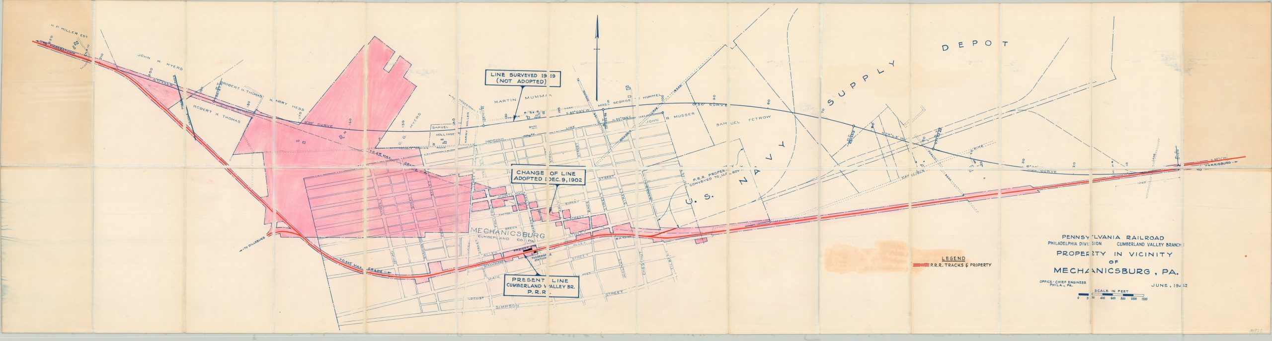 Pennsylvania Railroad Property in the Vicinity of Mechanicsburg, PA