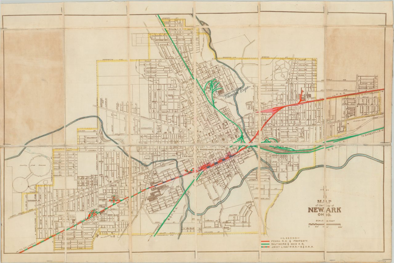 Map of the City of Newark, Ohio | Curtis Wright Maps