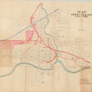 Map of the City of Olean New York