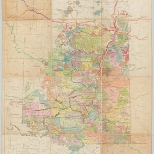 Group of four large maps showing areas in the Pittsburgh Coal Seam