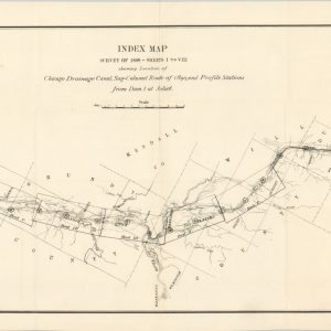 Index Map Survey of 1899 - Sheets 1 to VII showing Location of Chicago Drainage Canal