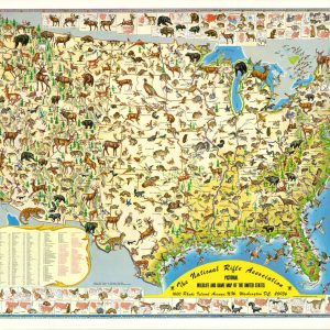 The National Rifle Association Pictorial Wildlife and Game Map of the United States