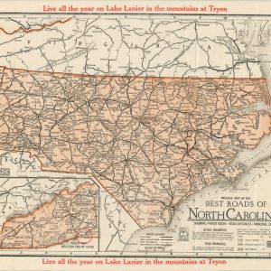 Mileage Map of the Best Roads of North Carolina