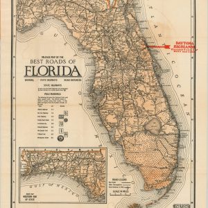 Mileage Map of the Best Roads of Florida