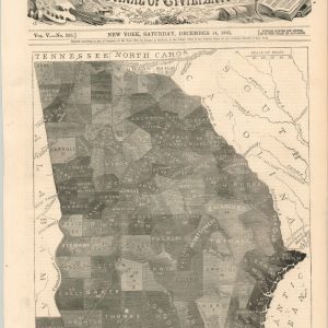 A Chart Map of Georgia, Showing the Percentage of Slaves in Each County