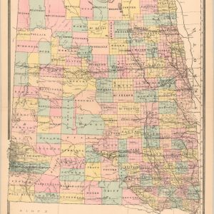 Page's Map of Dakota 1886