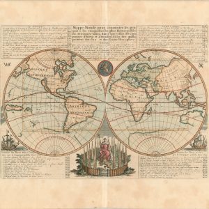 Mappe-Monde pour connoitre les progres & les conquestes les plus Remarquables des Provinces-Unies.
