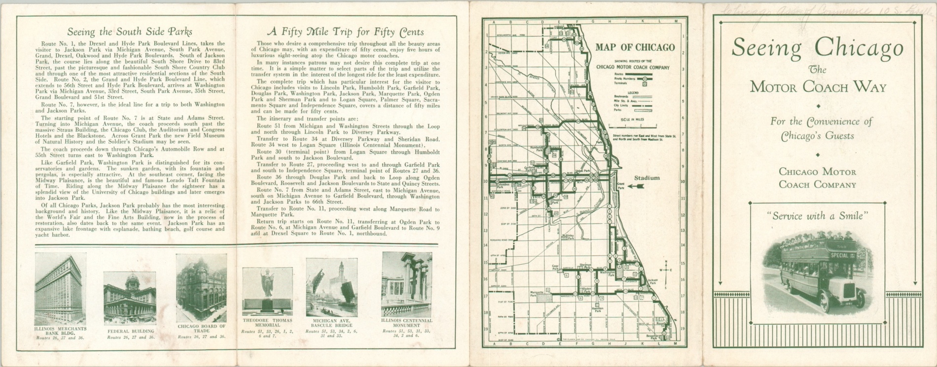 Seeing Chicago the Motor Coach Way - Curtis Wright Maps