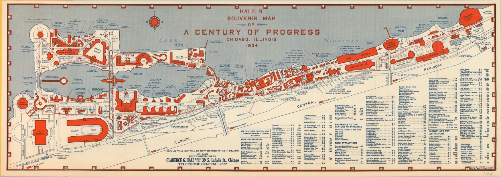 Hale's Souvenir Map of A Century of Progress