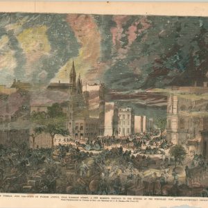 Chicago, Ill. Conflagration on Tuesday July 14th Scene on Wabash Avenue, Near Harrison Street