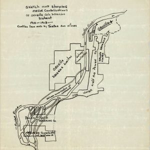 Sketch Map Showing Major Consolidations of Oroville Gold Dredging District