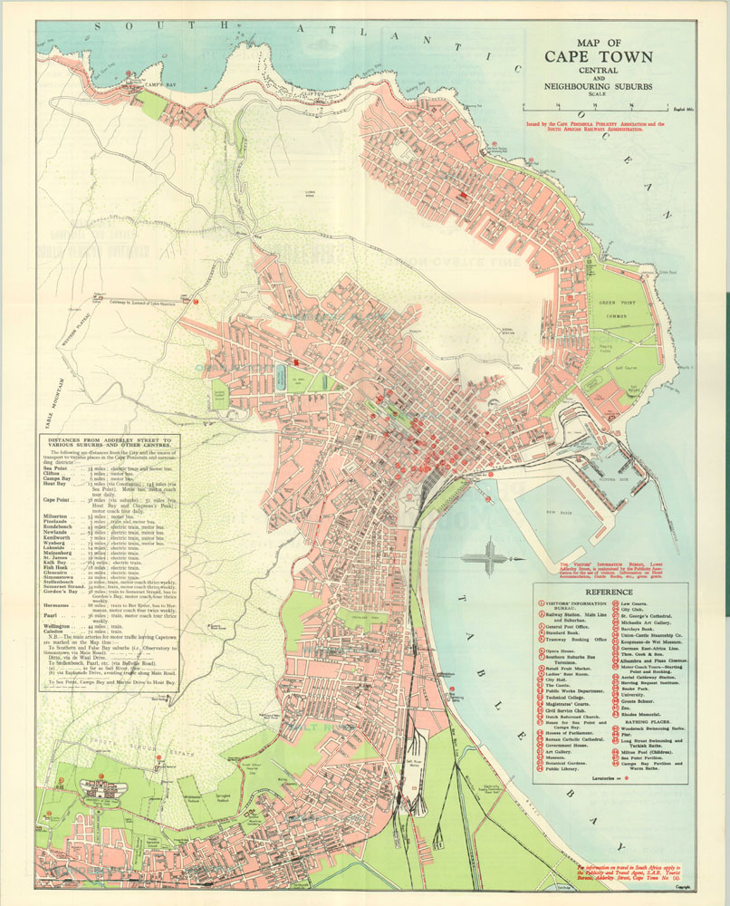 Map of Cape Town | Curtis Wright Maps