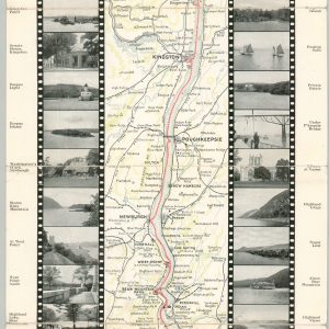 Map of the Hudson River Showing Route of Day Line Steamers