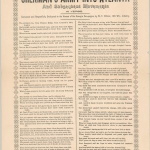 Triumphal March of Sherman's Army Into Atlanta And Subsequent Movements in Verse