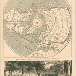 Map of the Word, Showing the Telegraphic Systems for Encircling the Entire Globe