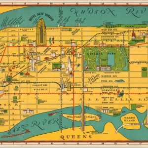 [Map of Manhattan by the Hotel New Yorker]