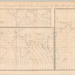 Isogonic Lines or Lines of Equal Magnetic Variation Corresponding to the Years 1600, 1700, 1744, and 1787