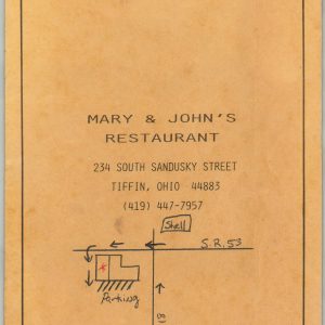 Mary & John's Restaurant [Map Menu]