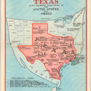 A True Map of Texas with Adjacent Territories of the United States and Mexico