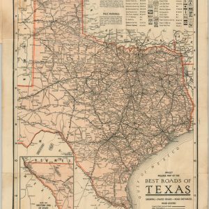 Midget Mileage Map of the Best Roads of Texas