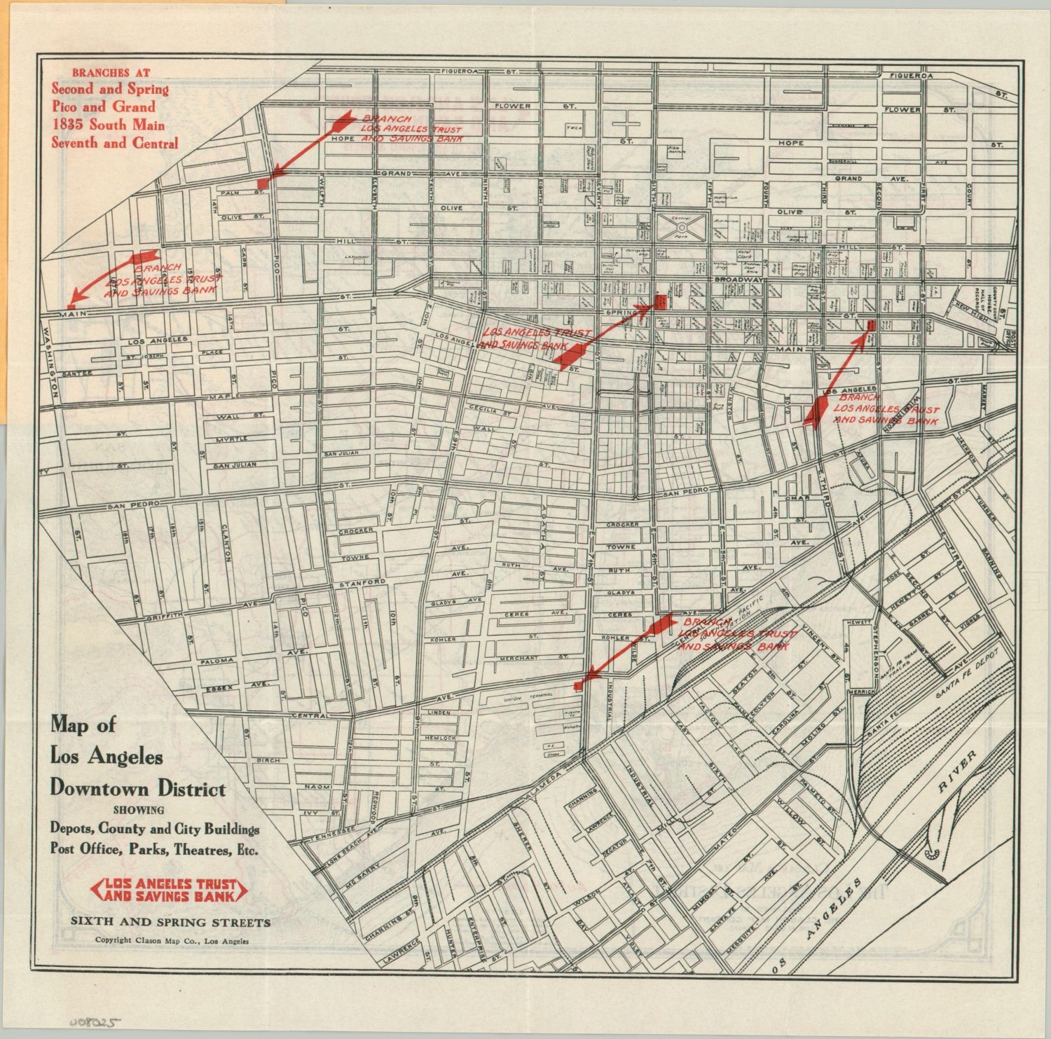 Lasd Rd Maps Map of Los Angeles City - Downtown Section - Los Angeles District ...