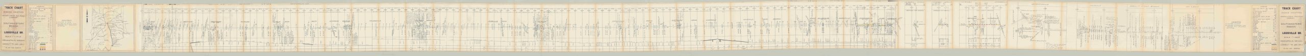 Track Chart Showing Industries Pennsylvania Railroad Company Southwestern Region Louisville Br. - Image 2