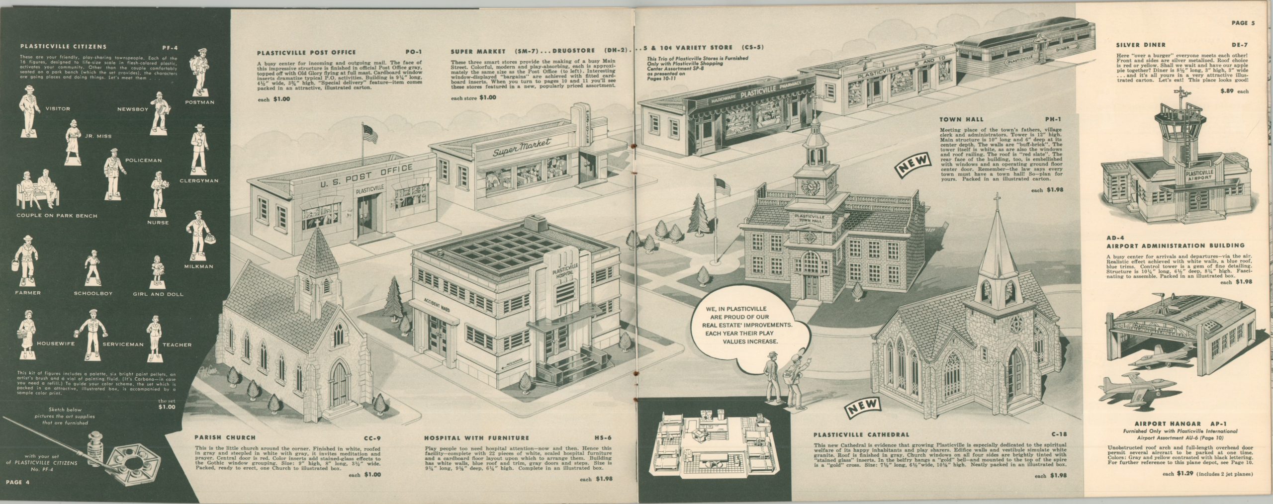 Plasticville U.S.A. Panoramic Catalog 1955