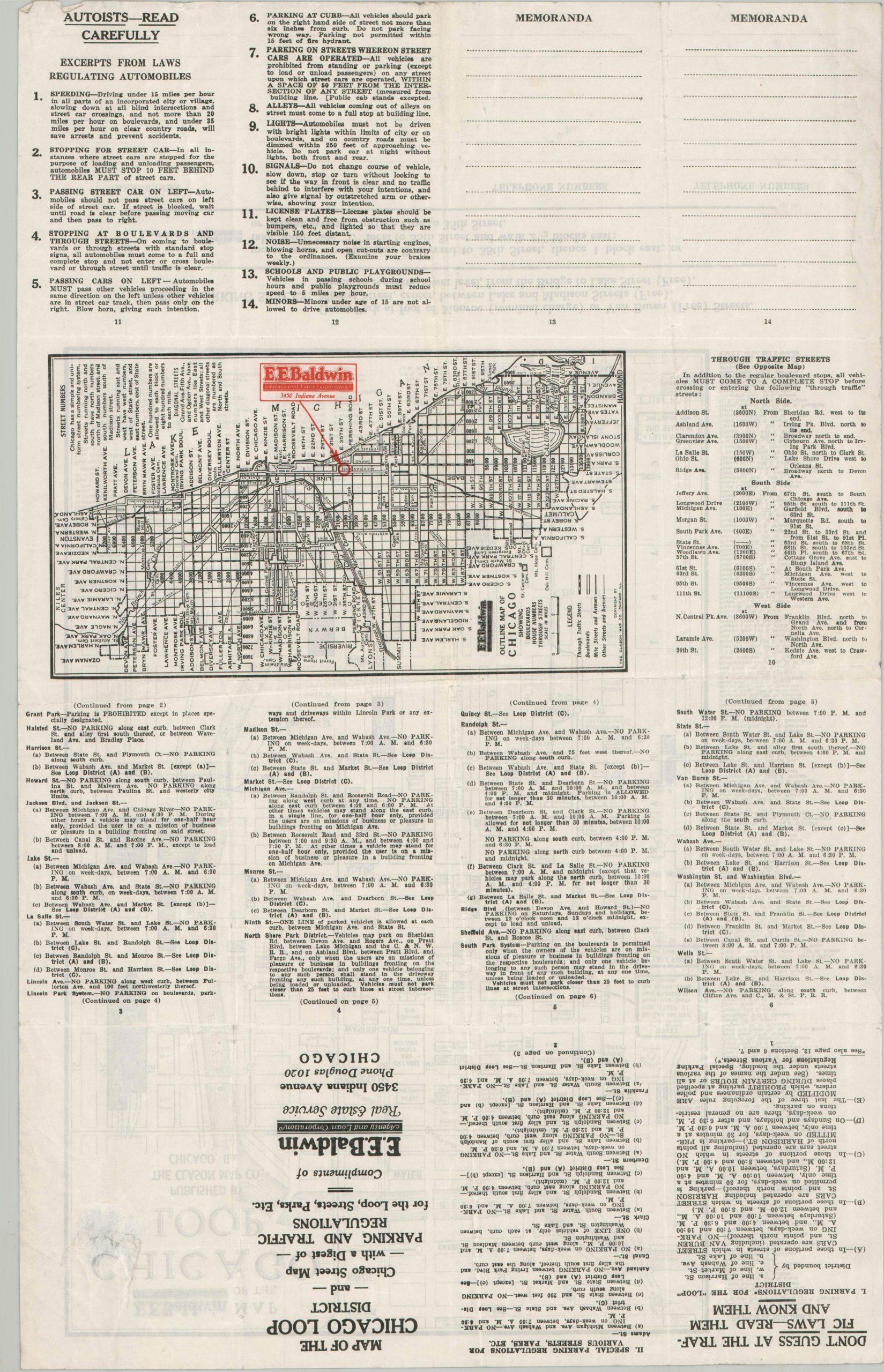 E.E. Baldwin Map of the Chicago Loop - Image 2