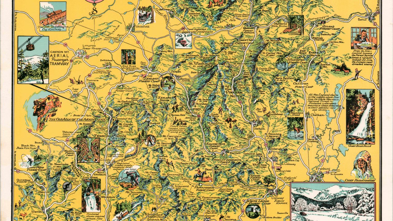 White Mountain National Forest Curtis Wright Maps