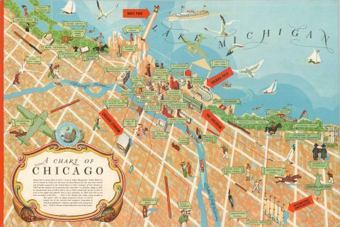 A Chart of Chicago - Curtis Wright Maps