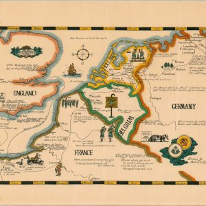 This map shows the path of the 2nd Bn The Argyll & Sutherland Highlanders during N.W. Europe campaign