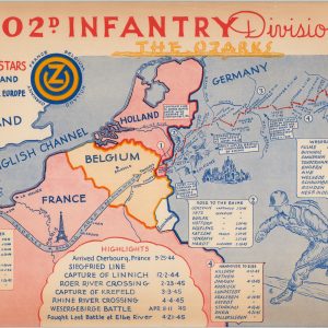 [Map and Print Block of the 102nd Infantry Division]