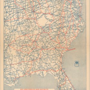 Red Lines Indicate Main Routes to Charleston, S.C.