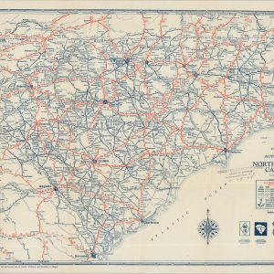 Rand McNally Junior Auto Road Map of North and South Carolina