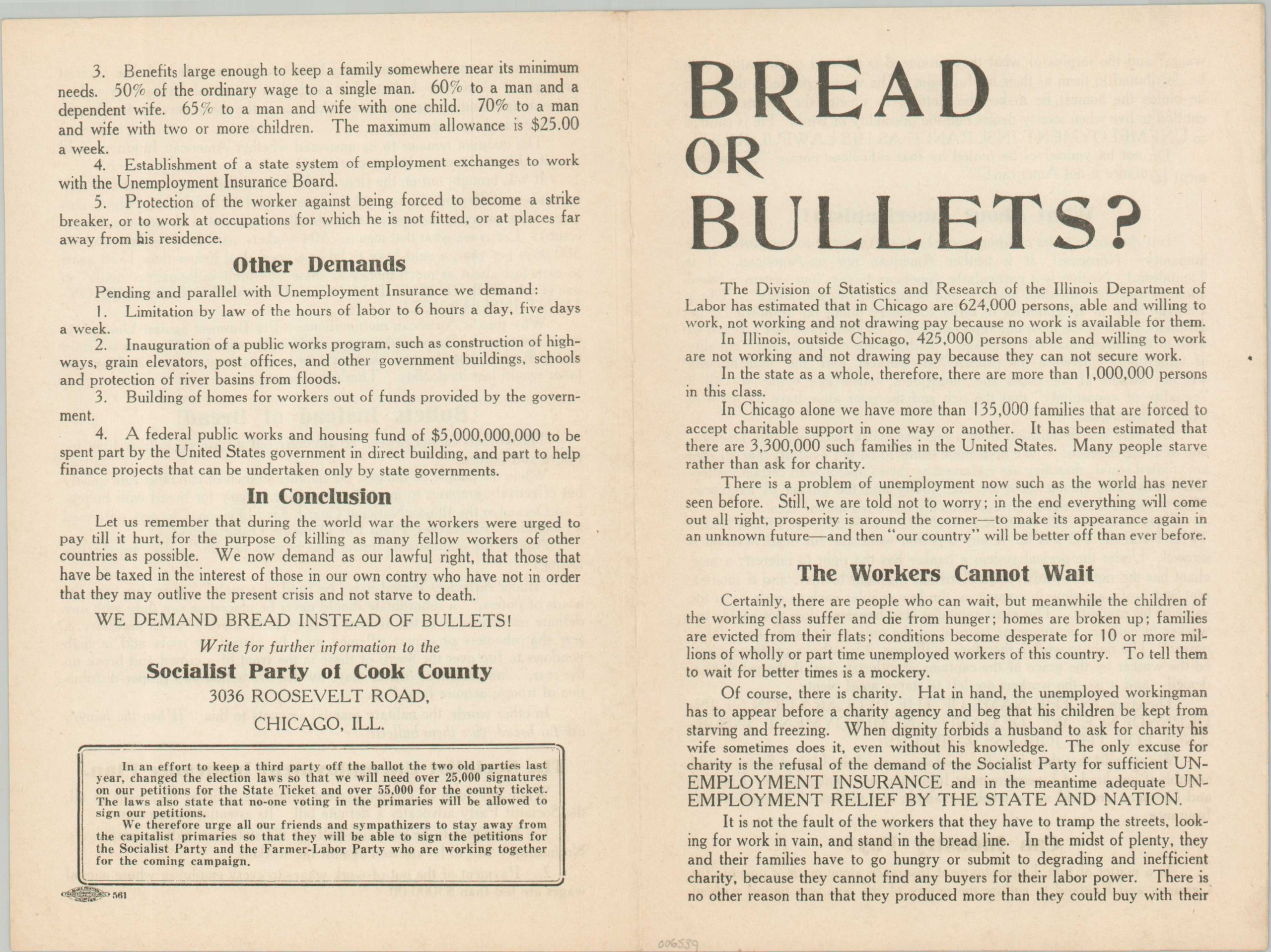 Bread or Bullets?