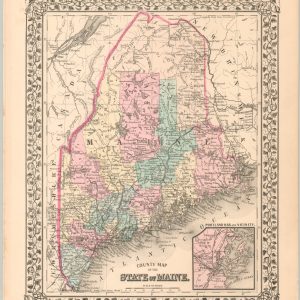 County Map of the State of Maine