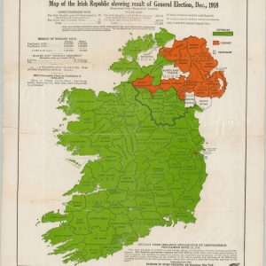 Map of the Irish Republic showing result of General Election, Dec., 1918