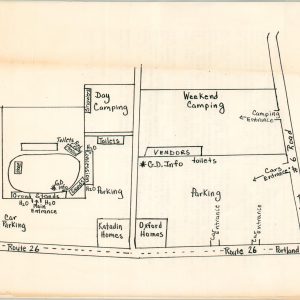 [Map of Grateful Dead Concert at Oxford Plains, Maine]