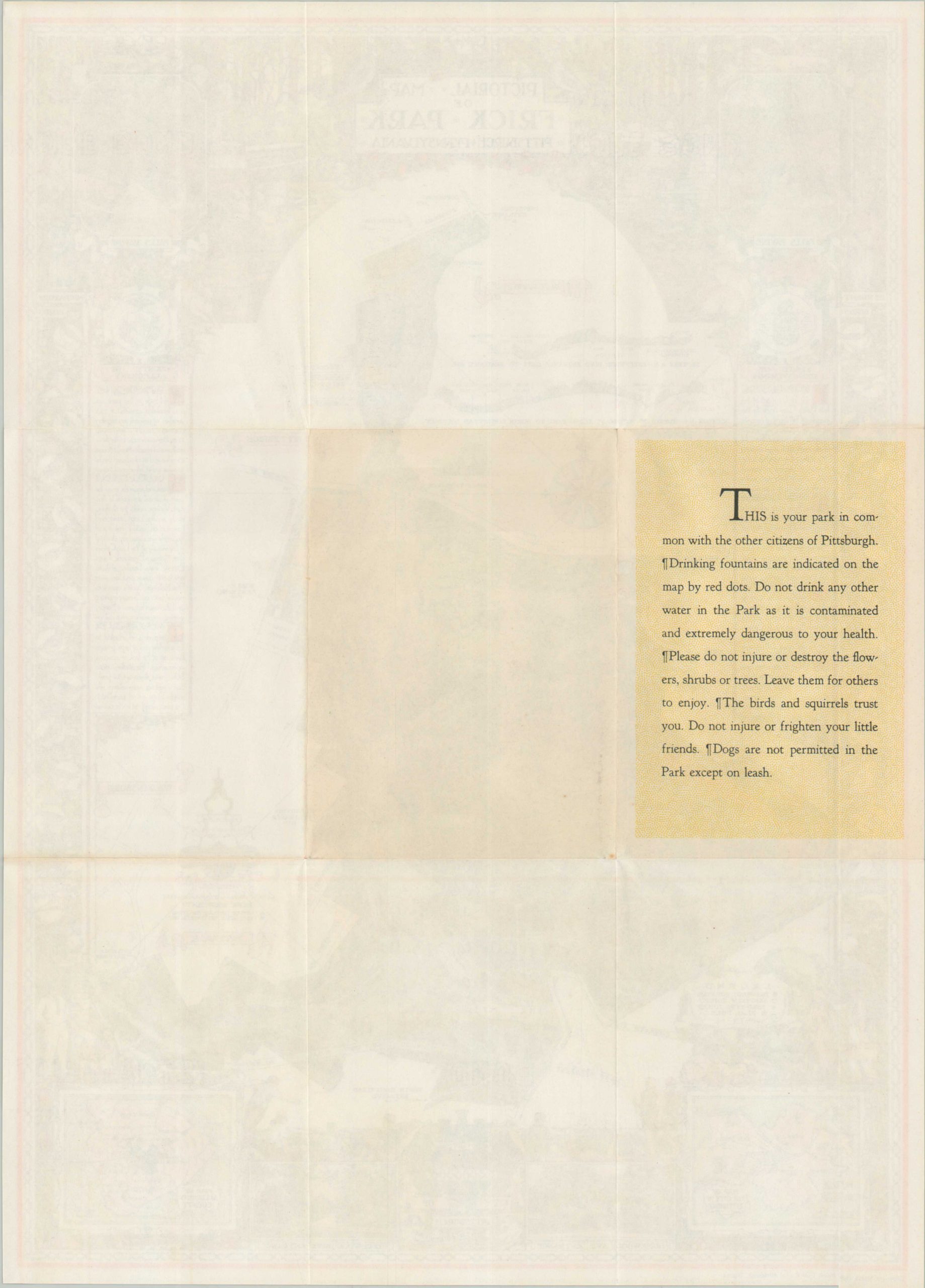 Pictorial Map of Frick Park Pittsburgh Pennsylvania - Image 2